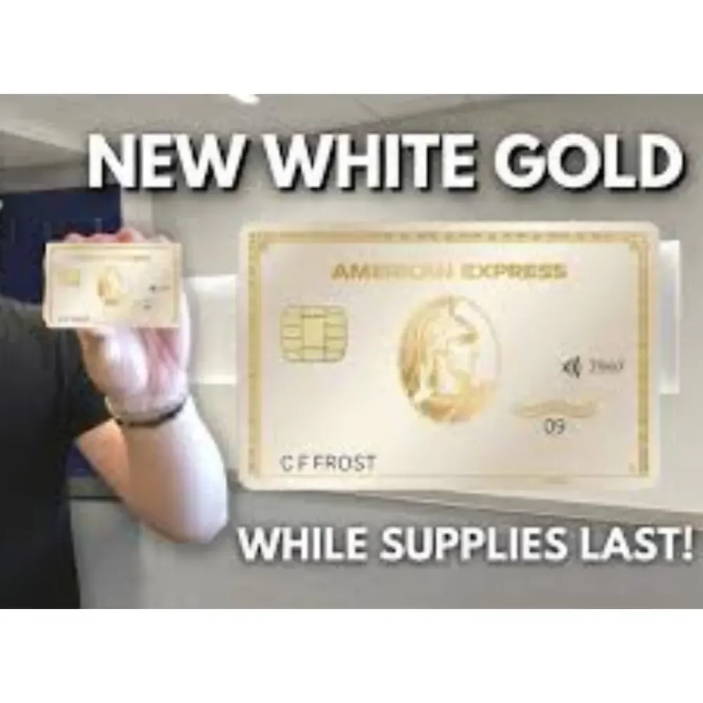 REAL American Express Amex WHITE GOLD PLATINUM Metal Personal Card LTD Cancelled